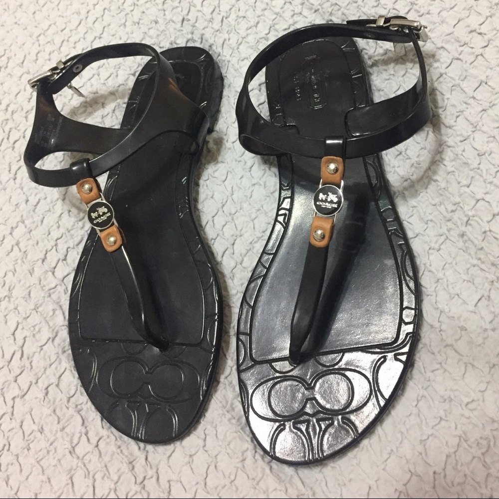 Coach jelly flats